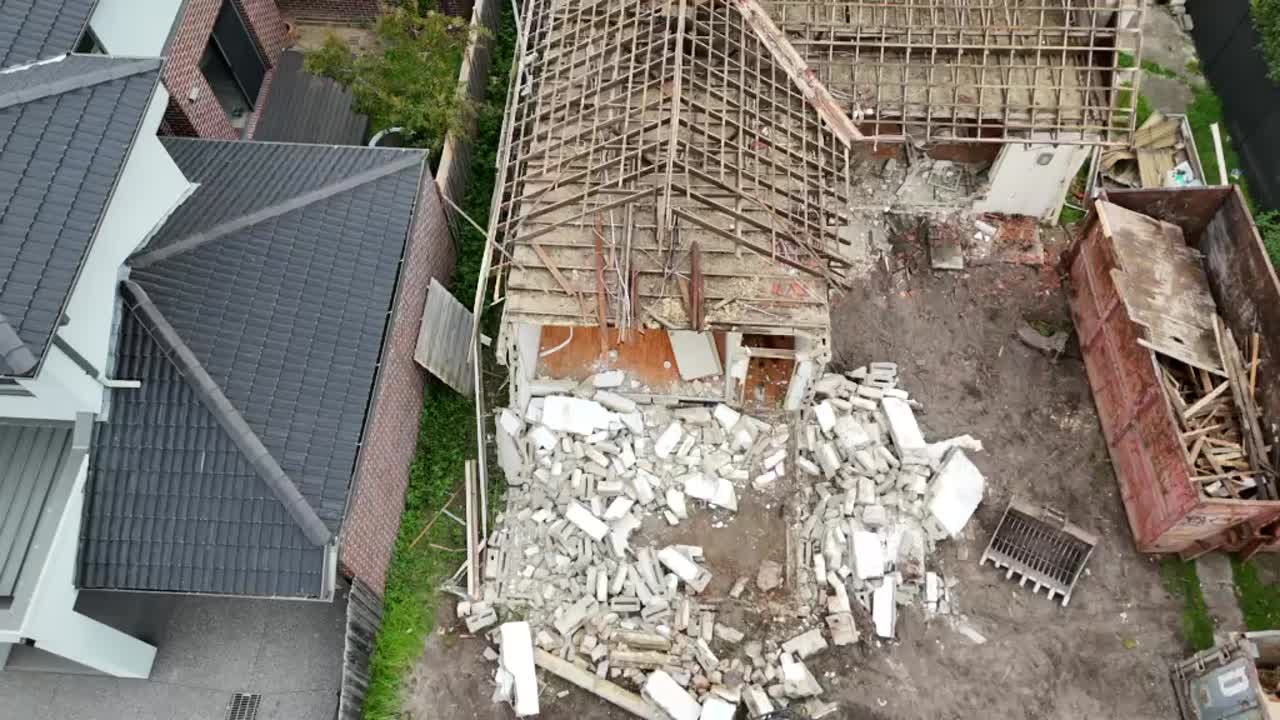 Demolition in action