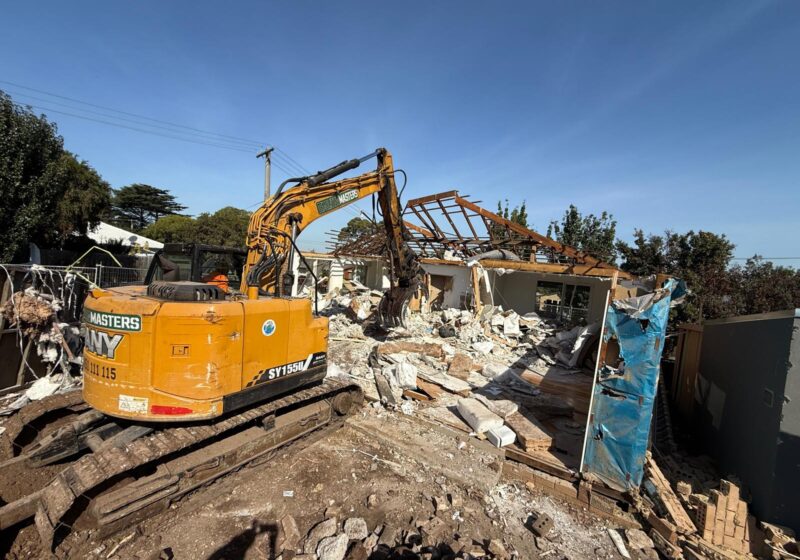 Brunswick brick home demolition