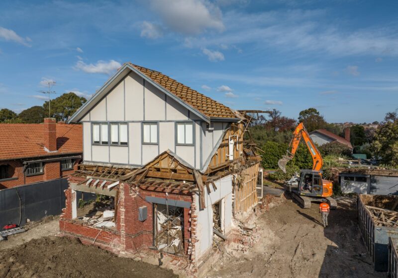 Brunswick brick home demolition