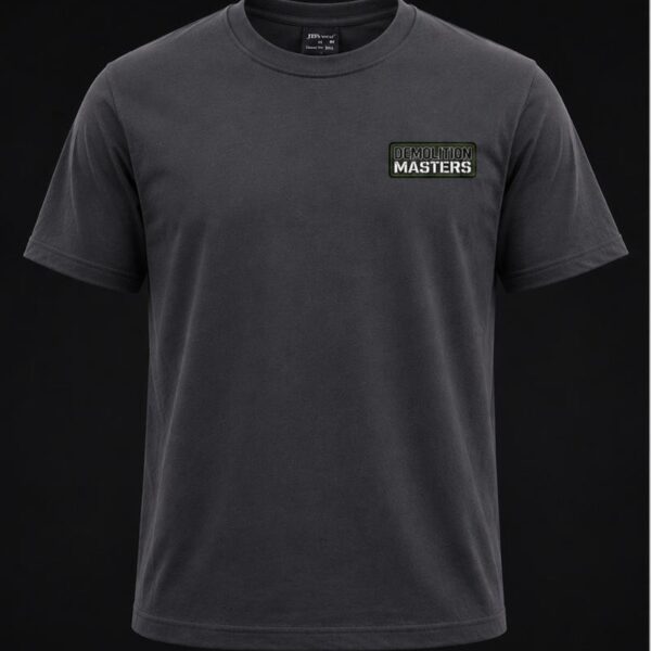 Demolition Masters t-shirt front with chest logo patch